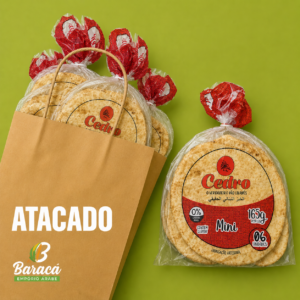 CAIXA 15 Unid. Pão Sírio Tradicional Mini com 6 unidades - 165g