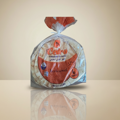 Pão Sírio MÉDIO, 325g (pacote com 6 unidades)