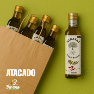 Caixa Azeite de Oliva Extra Virgem Barakat.