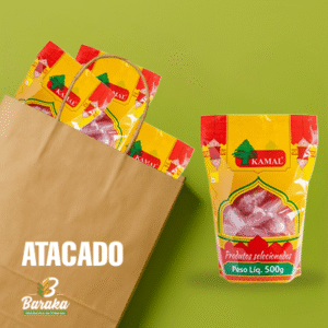 rahat árabe de morango 500g embalagem dayaawi