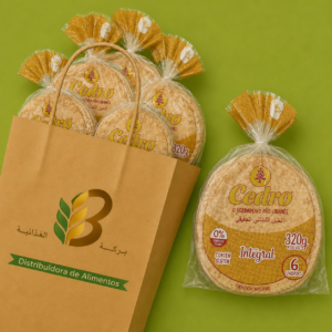 CAIXA 15 Unid. Pão Sírio integral  (com 6 unidades -320g)